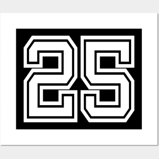 Numbers 25 for a sports team, group, or community Posters and Art